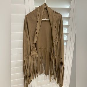Womens suede shawl